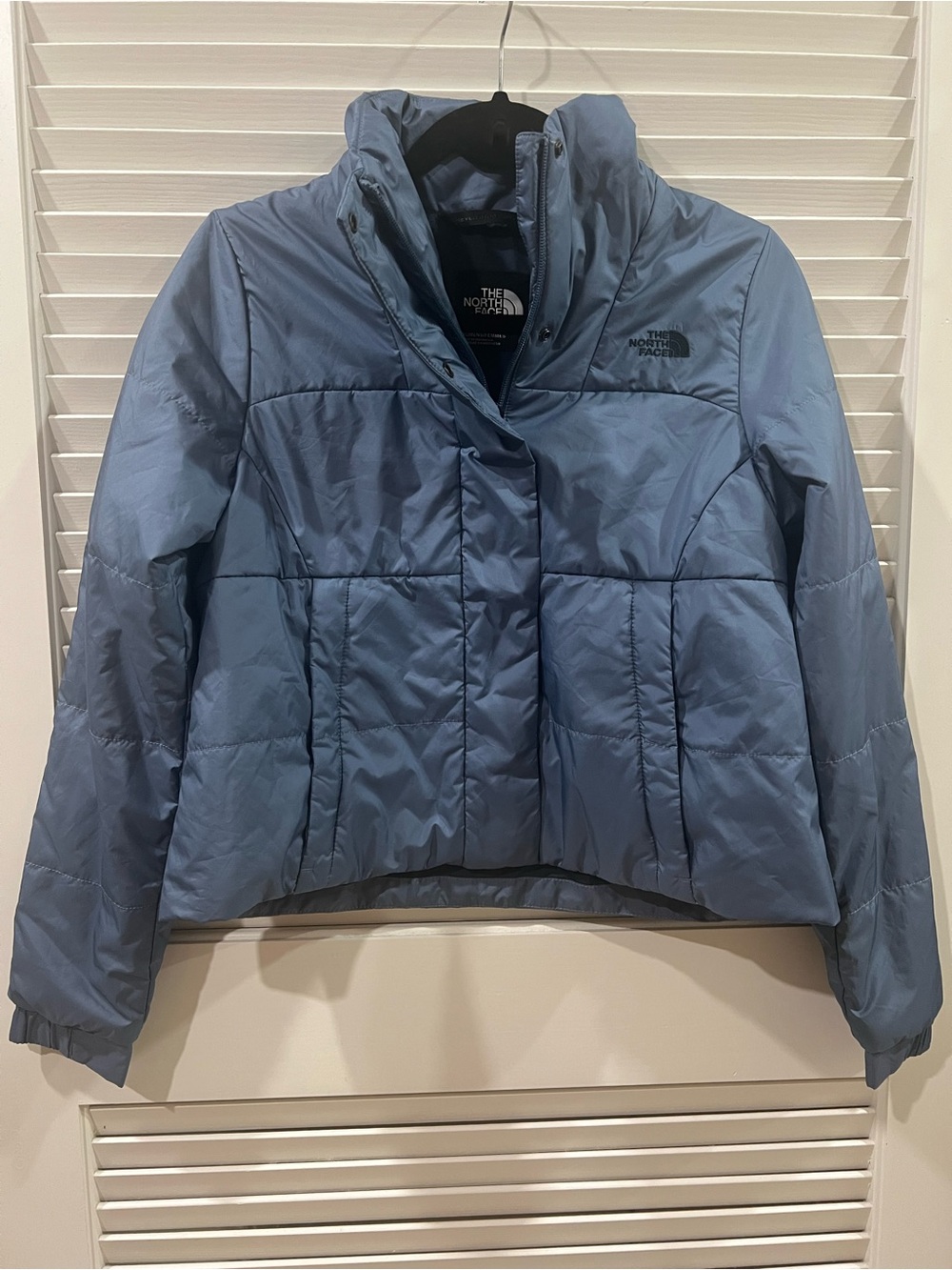 The North Face Women's Light Blue Quilted light Puffer Jacket